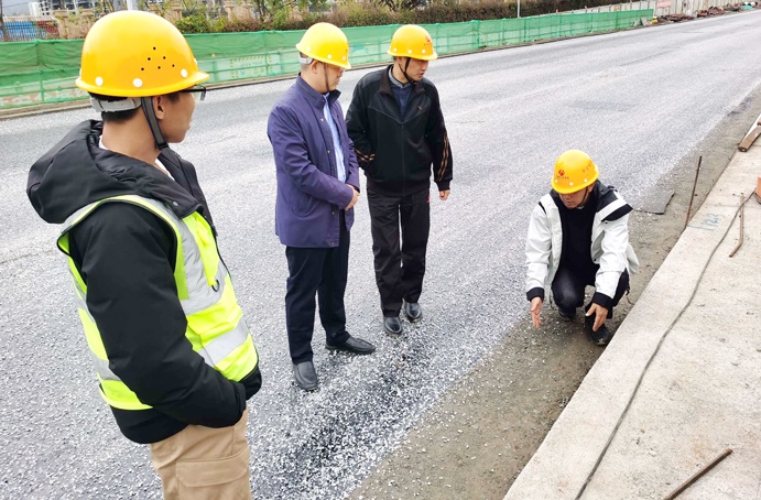 付海華前往S49楓生快速路北段提升改造工程檢查指導 付海華前往S49楓生快速路北段提升改造工程檢查指導