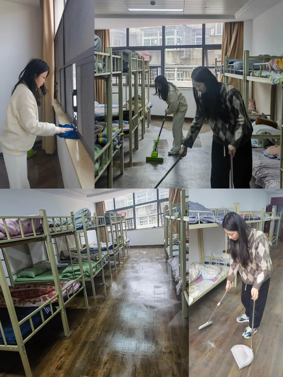 機關(guān)團支部組織志愿者開展“扮靚新宿舍，溫情暖人心”集中清掃活動